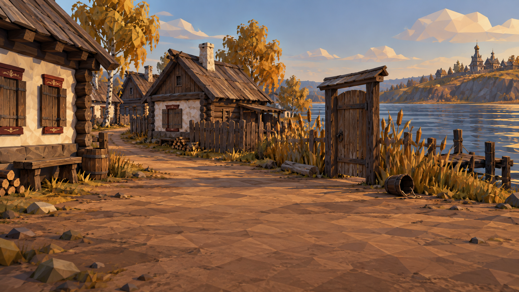 Деревня у камышей